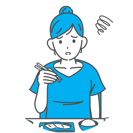 味覚・嗅覚が鈍くなる症状の女性